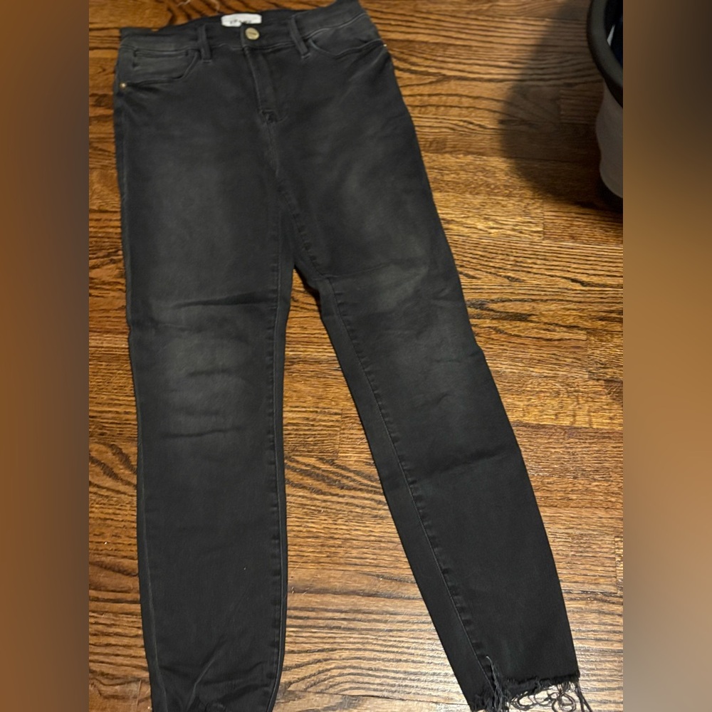 Frame Denim Classic Black Le High Jeans